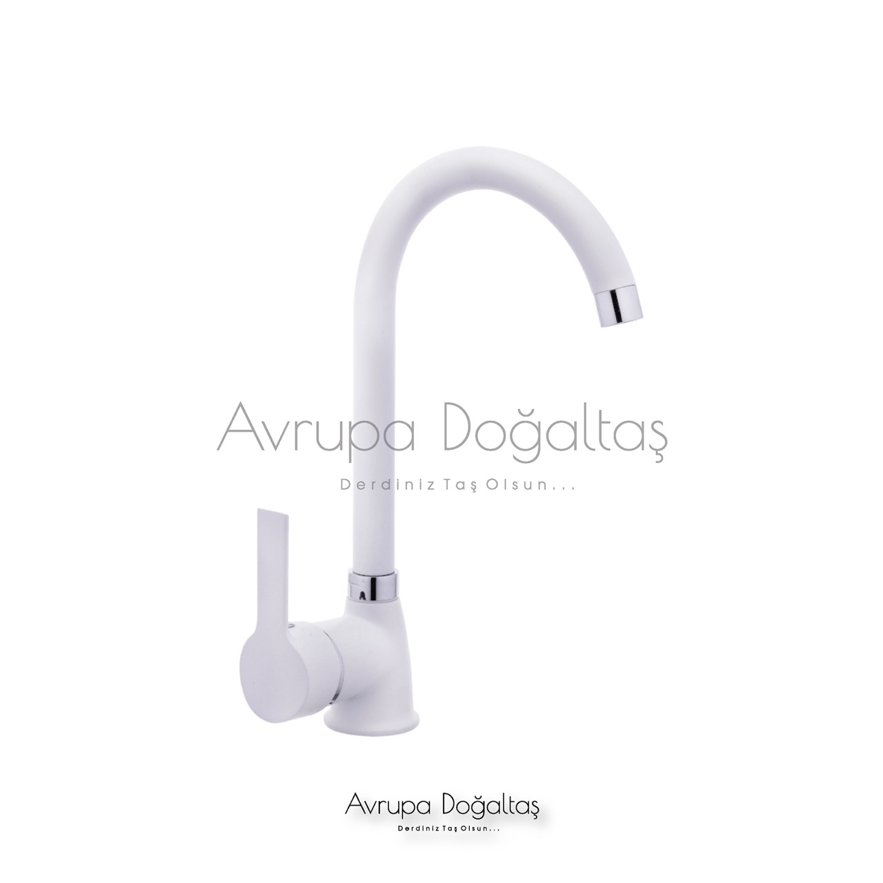 Delta Mix Kuğu Lavabo Bataryası Beyaz
