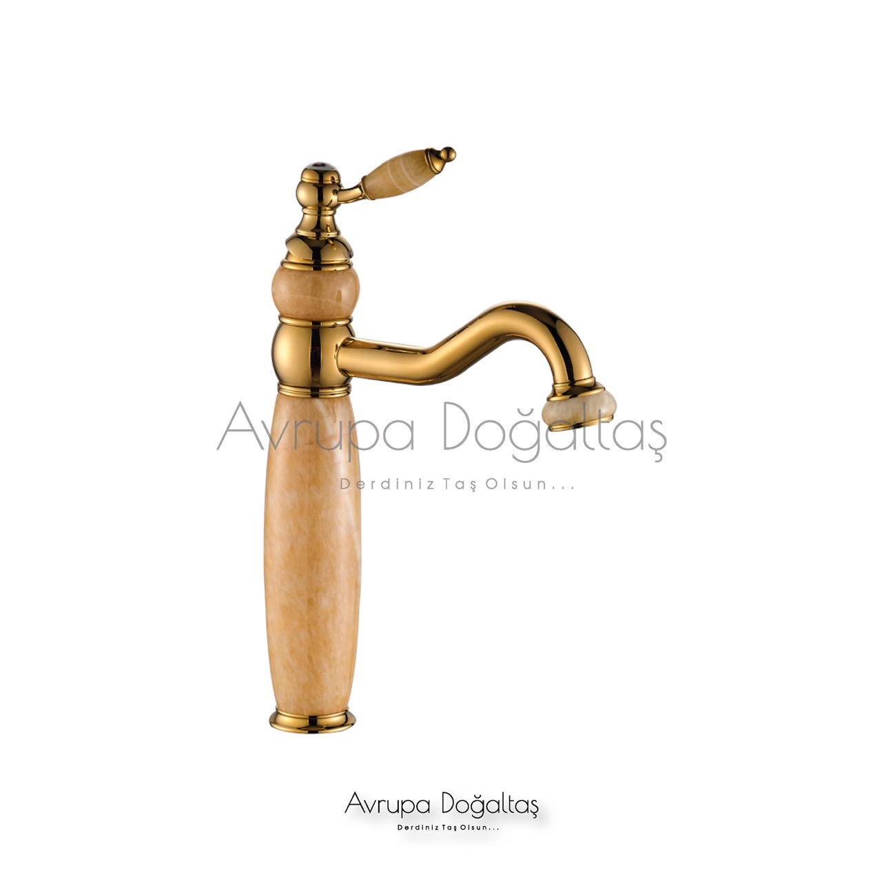 Elite Çanak Lavabo Bataryası PVD Gold (Uzun)