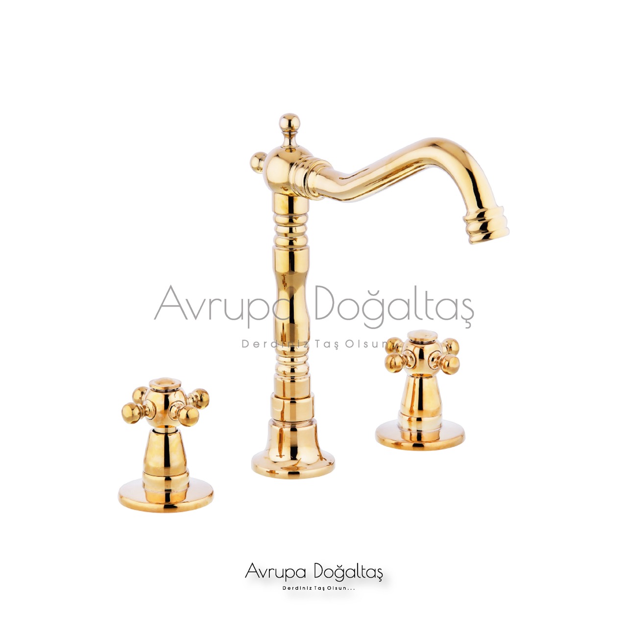 Koç 3 Delikli Lavabo Bataryası Gold